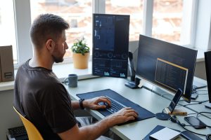 Data Engineer Working With Code
